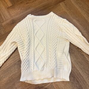 Amazon Cream Cable Knit Sweater
